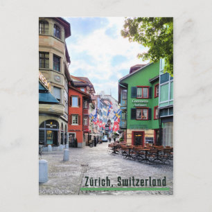 Zurich street postcard