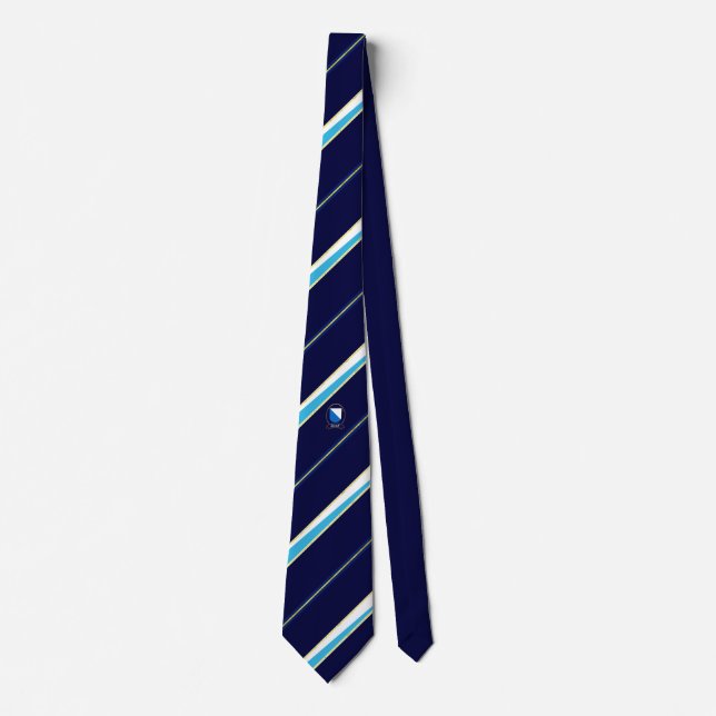 Zurich stripes flag neck tie (Front)