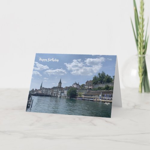 Zurich Switzerland Birthday Wishes Card