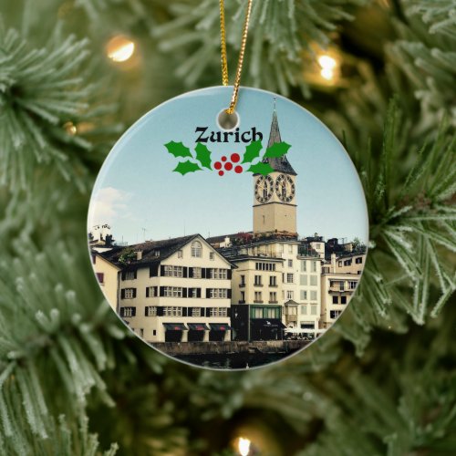 Zurich Switzerland  Ceramic Ornament