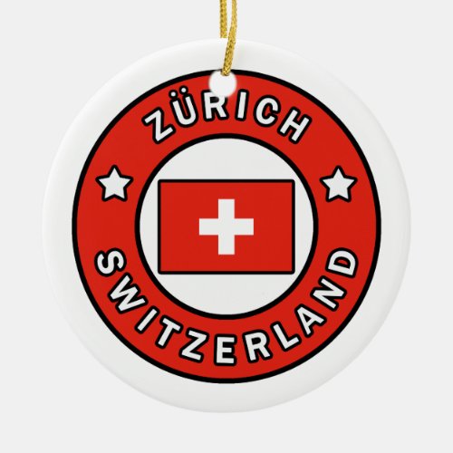 Zrich Switzerland Ceramic Ornament