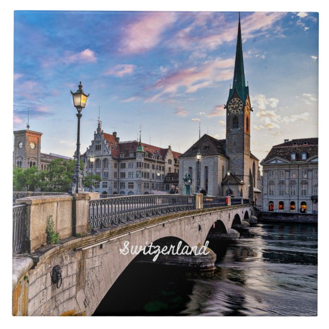 Zurich, Switzerland Ceramic Tile (Front)