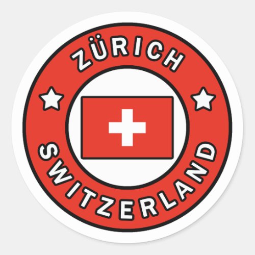 Zrich Switzerland Classic Round Sticker