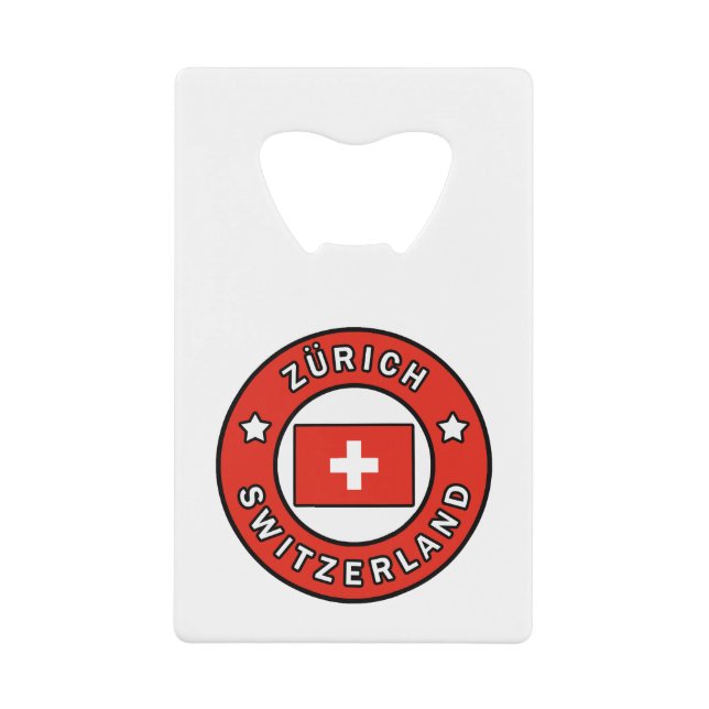 Zürich Switzerland Credit Card Bottle Opener (Front)