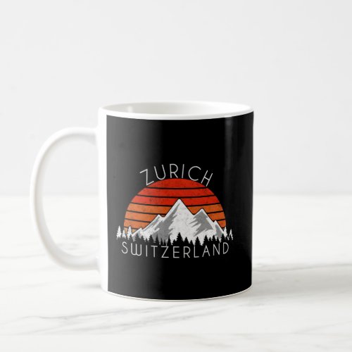 Zurich Switzerland Distressed Coffee Mug