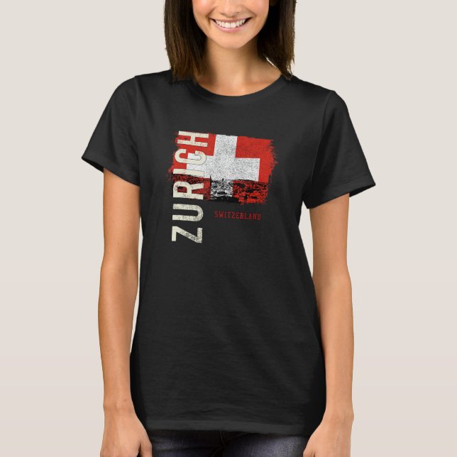 Zurich Switzerland Europe 1 T-Shirt (Front)