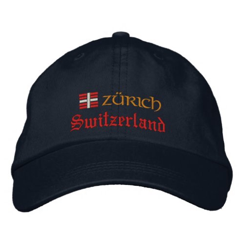 Zrich  Switzerland fashion  Swiss Flag Patriots Embroidered Baseball Cap
