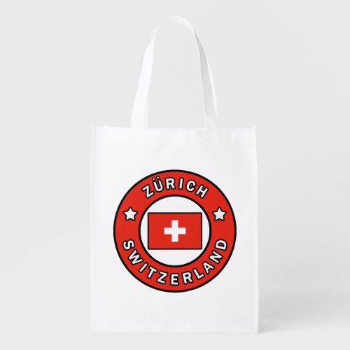 Zrich Switzerland Grocery Bag