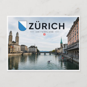 Zurich - Switzerland - Limmat River Postcard