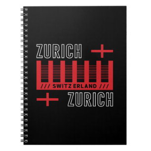 Zurich Switzerland Modern Typography Travel Design Notebook