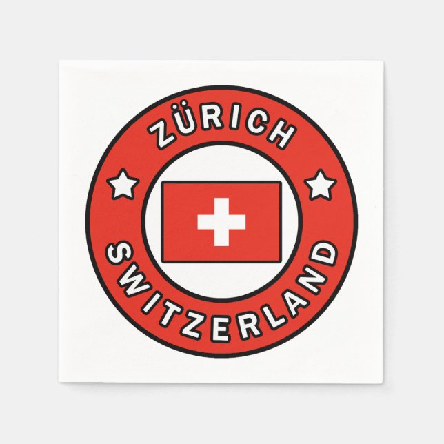 Zürich Switzerland Napkins (Front)
