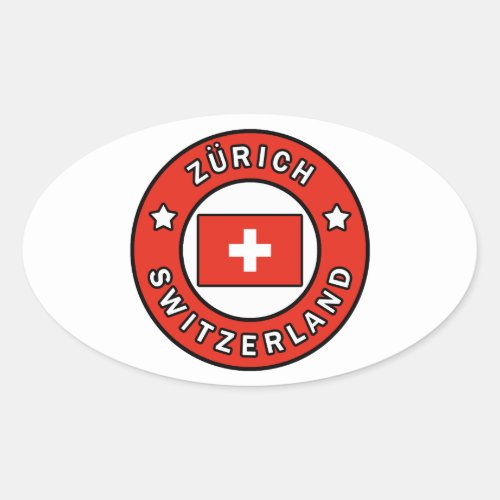 Zrich Switzerland Oval Sticker