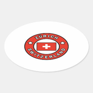 Zürich Switzerland Oval Sticker