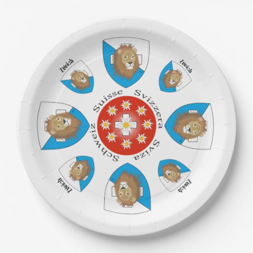 Zurich Switzerland Pappteller Paper Plates