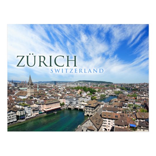 zurich switzerland postcard