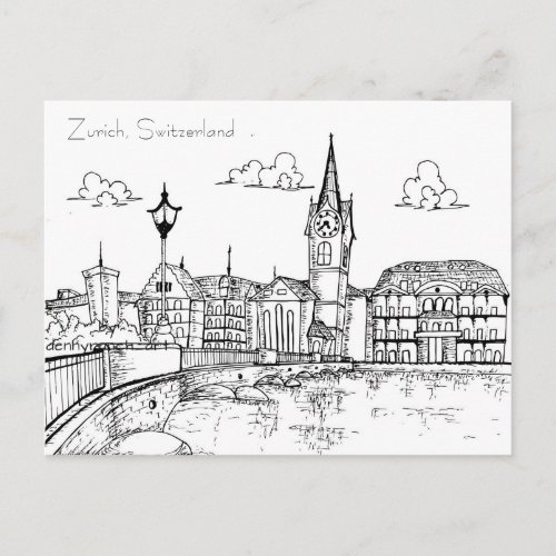 Zurich Switzerland Postcard