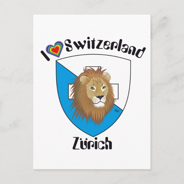 Zurich Switzerland postcard (Front)