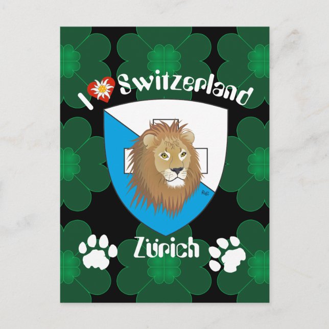 Zurich Switzerland postcard (Front)