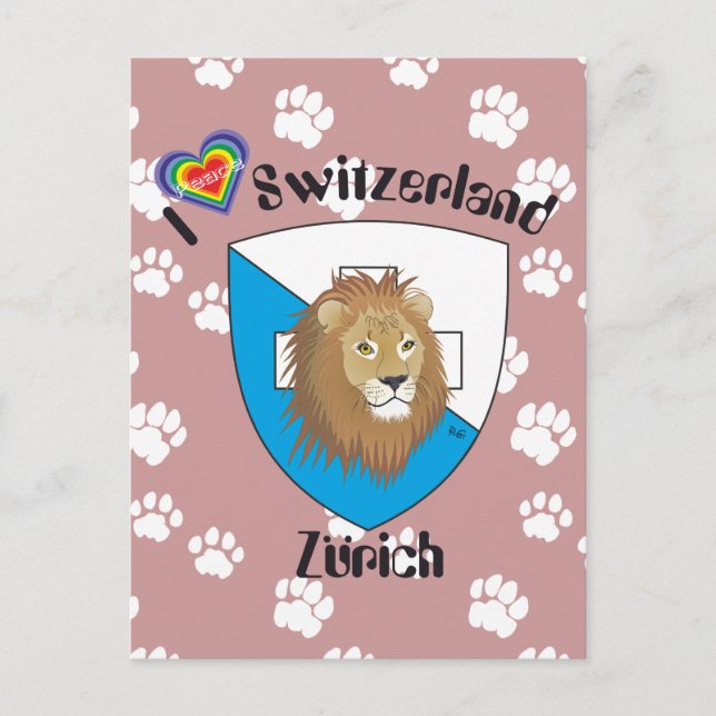 Zurich Switzerland postcard (Front)