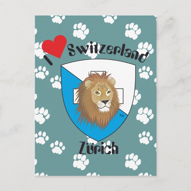 Zurich Switzerland postcard (Front)