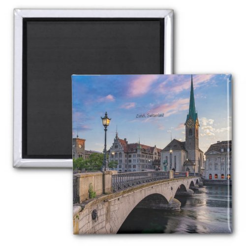 Zurich Switzerland scenic photo Magnet
