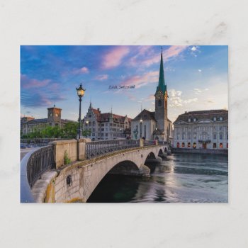 Zurich  Switzerland Scenic Photo  Postcard by Virginia5050 at Zazzle