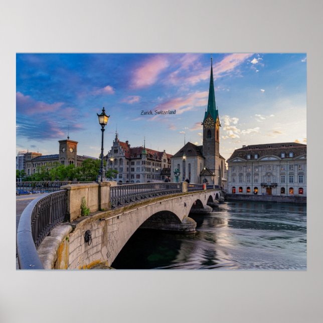 Zurich, Switzerland scenic photo, Poster (Front)