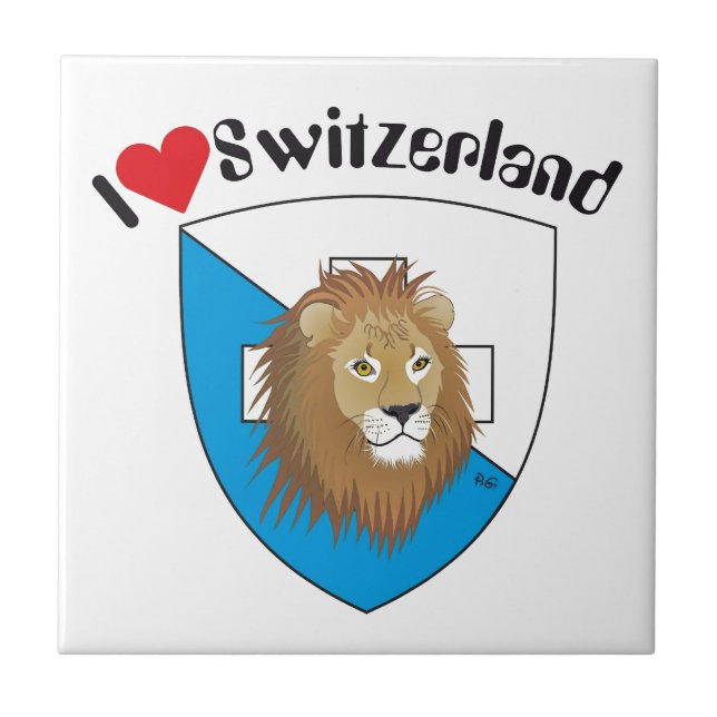 Zürich Switzerland Suisse Svizzera Svizra Fliese Ceramic Tile (Front)