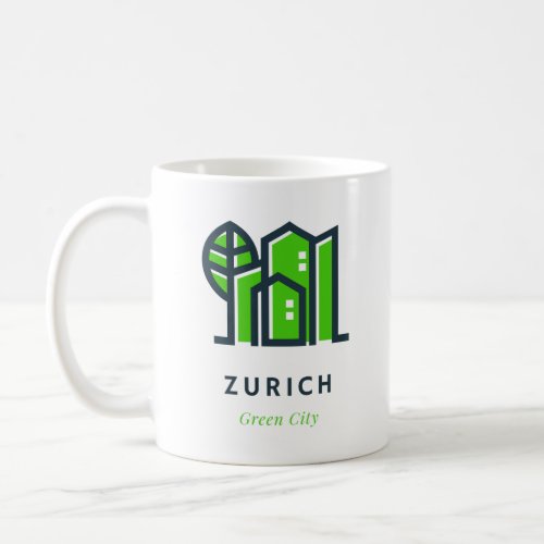 Zurich Switzerland Sustainable Green City Coffee Mug