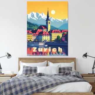 Zurich Switzerland Travel Canvas Print