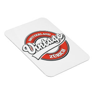 Zurich Switzerland vintage style logo Magnet