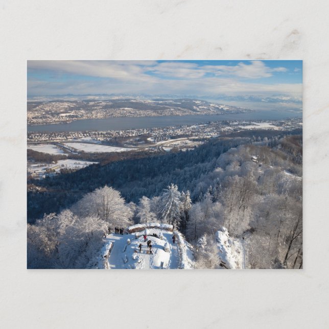 Zurich Switzerland Winter Postcard (Front)