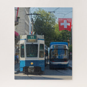 Zurich Trams Switzerland Jigsaw Puzzle