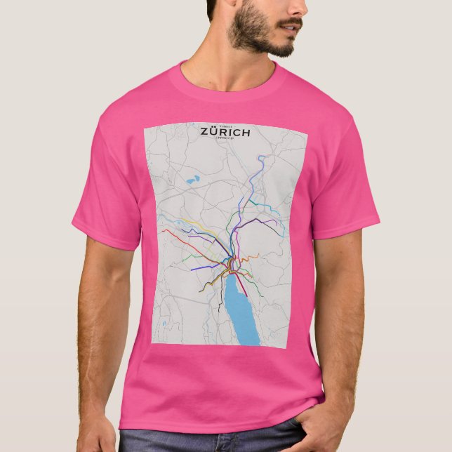 Zurich Transit Map T-Shirt (Front)