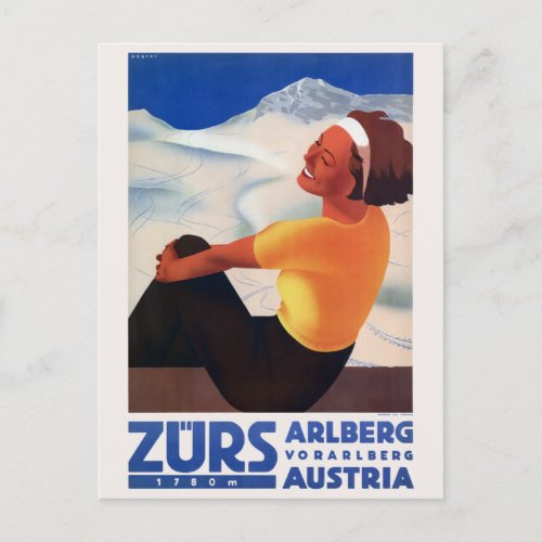 Zrs Austria Vintage Poster 1935 Postcard