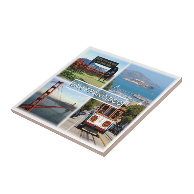 zUS0028 SAN FRANCISCO, Mosaic, California, Ceramic Tile (Side)