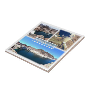 zUS015 HOOVER DAM, Mosaic, Lake Meid, Ceramic Tile
