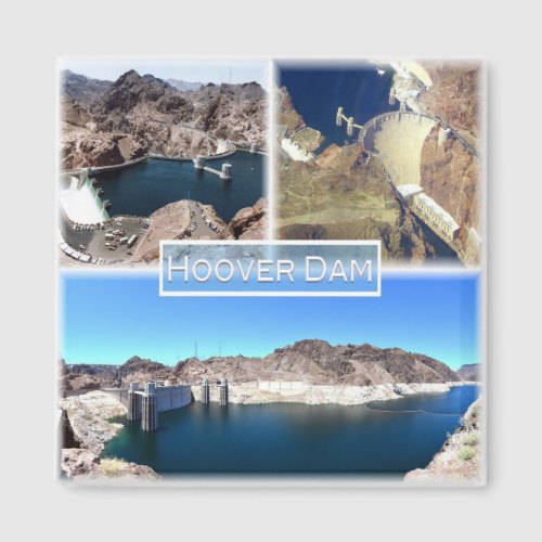 zUS015 HOOVER DAM Mosaic Lake Meid Fridge Magnet