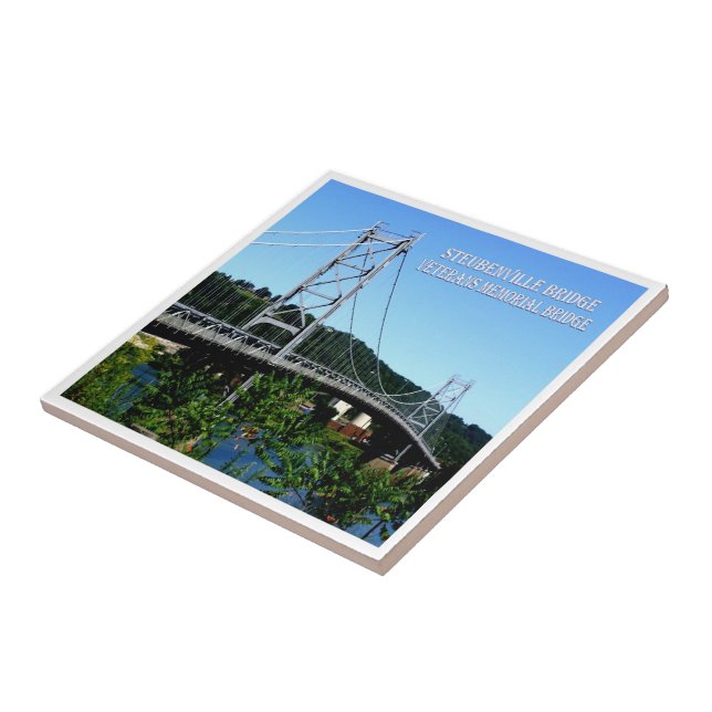 zUS017 VETERANS MEMORIAL BRIDGE, Ohio, Ceramic Tile (Side)