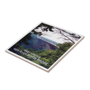 zUS018 NEW RIVER GORGE BRIDGE, Virginia, Ceramic Tile