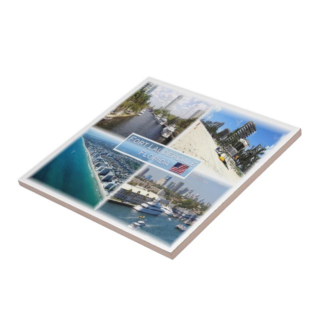 zUS022 FORT LAUDERDALE, Mosaic, Florida, Ceramic Tile (Side)