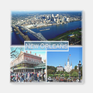 zUS023 NEW ORLEANS, Mosaic, Louisiana, Fridge Magnet