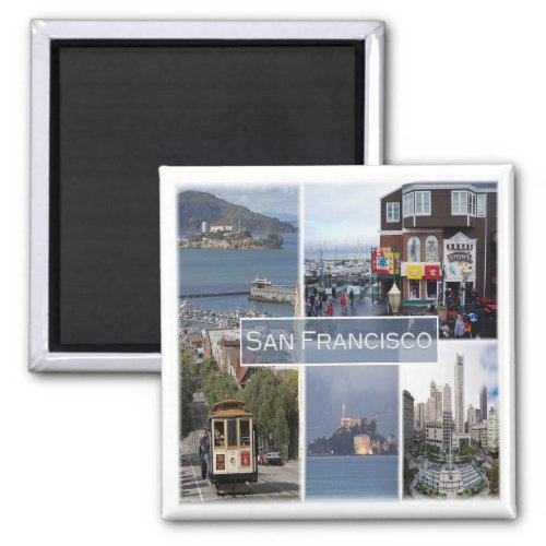zUS031 SAN FRANCISCO Mosaic California Fridge Magnet