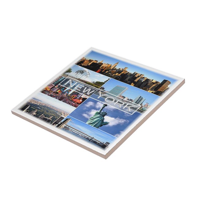 zUS036 NEW YORK, Mosaic, America, Ceramic Tile (Side)