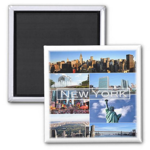 zUS036 NEW YORK Mosaic America Fridge Magnet