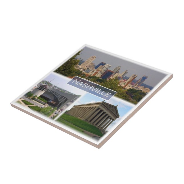 zUS037 NASHVILLE, Tennessee, Mosaic, Ceramic Tile (Side)