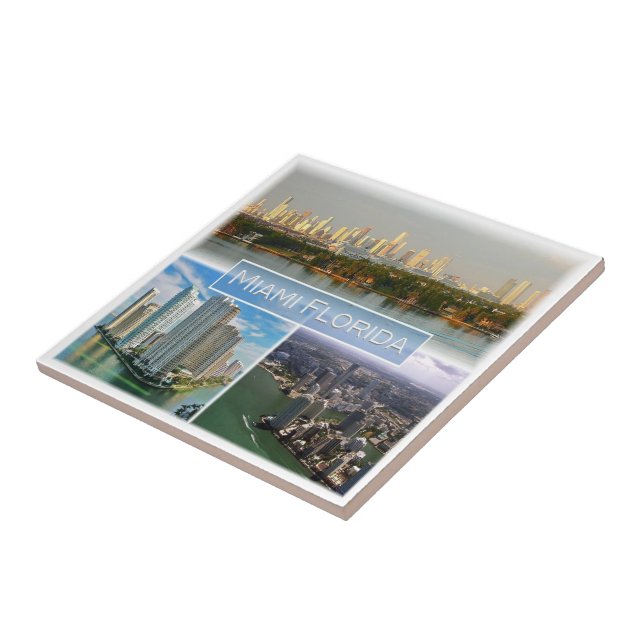 zUS038 MIAMI, FLORIDA, Mosaic, America, Ceramic Tile (Side)