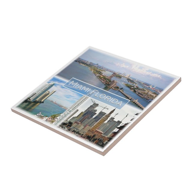 zUS039 MIAMI, FLORIDA, Mosaic, America, Ceramic Tile (Side)