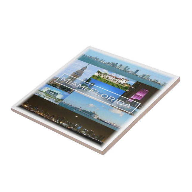 zUS040 MIAMI, FLORIDA, Mosaic, America, Ceramic Tile (Side)