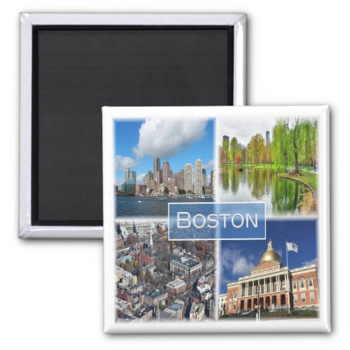 zUS041 BOSTON Massachusetts America Fridge Magnet